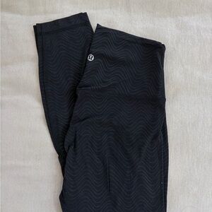 lululemon athletica Black Wave-Print Leggings